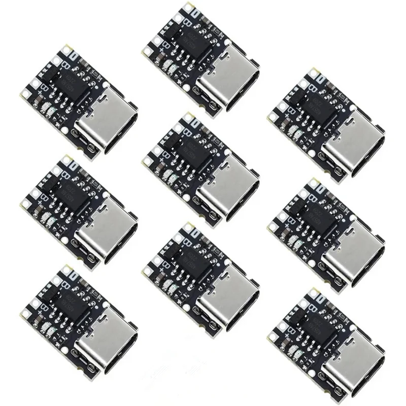 5PCS TP4057 1A 3.7V Lithium Battery Charging and Discharging Board with Protection Type-C USB C Li-ion Battery Charging Board