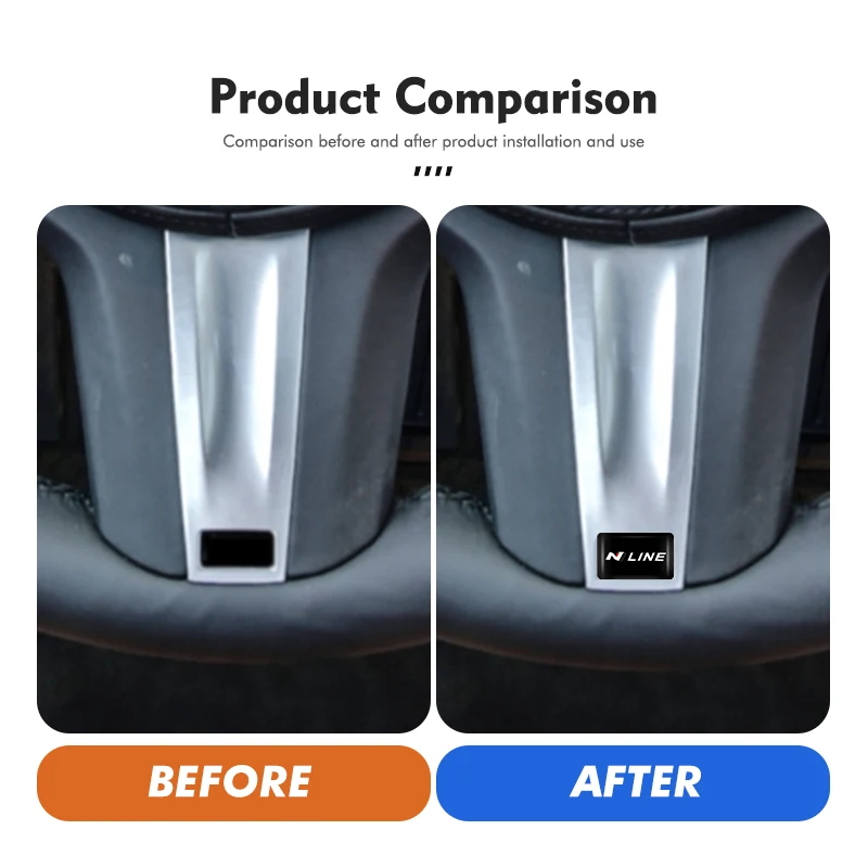 10/20/30pcs Car Lnternal Waterproof Stickers Auto Logo Creative For Hyundai N LINE i30 i20 Sonata Accent Tucson Elantra Azera