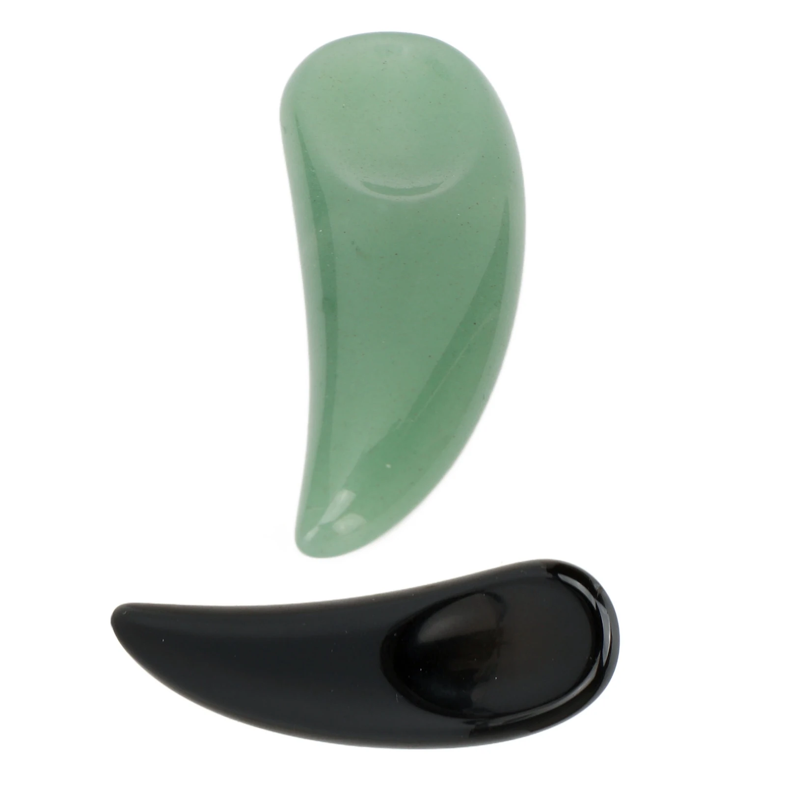 Curved Cosmetic Spatula Scoop Mini Gua Sha Jadestone Curved Makeup Eye Cream Cosmetic Spatula Mini Curved Cosmetic Spatula