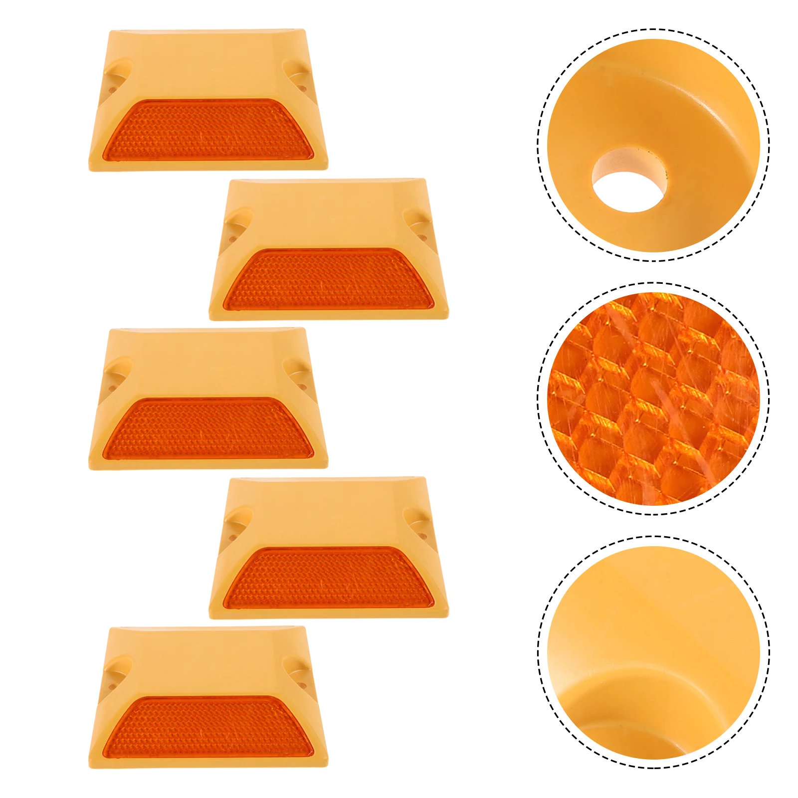 

10pcs Traffic Facilities Ding Reflective Road Markers Pavement Safety Reflectors Highway Driveway Markers Road Reflectors