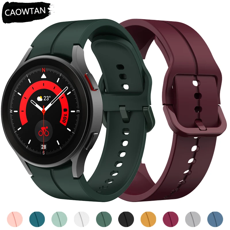 

Спортивный ремешок для Samsung Galaxy Watch 5 pro 45 мм/5/4 44 мм 40 мм, силиконовый браслет для умных часов Galaxy Watch 4 classic, 46 мм, 42 мм, ремешок