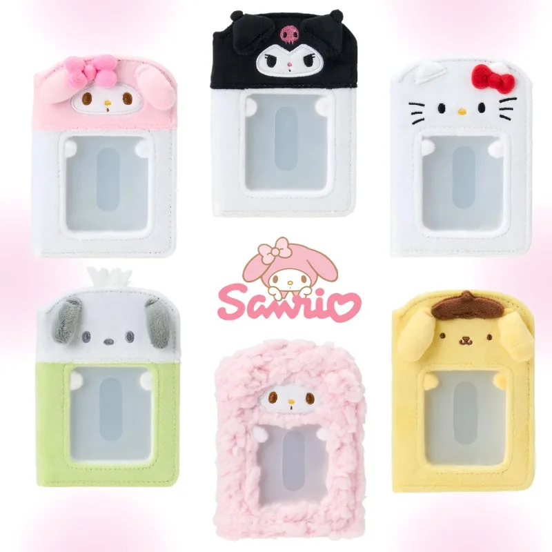 

40 Pages Sanrio Plush Card Album Melody Kuromi Cinnamoroll Pompom Purin My Sweet Piano Mini Photo Album Anime Toys for Girl