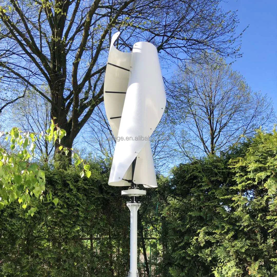 Wind Turbine 2000W/5000W Maglev Vertical Axis Wind Solar Hybrid Generator System 48V Home Use Glass Fiber Blades CE Certified