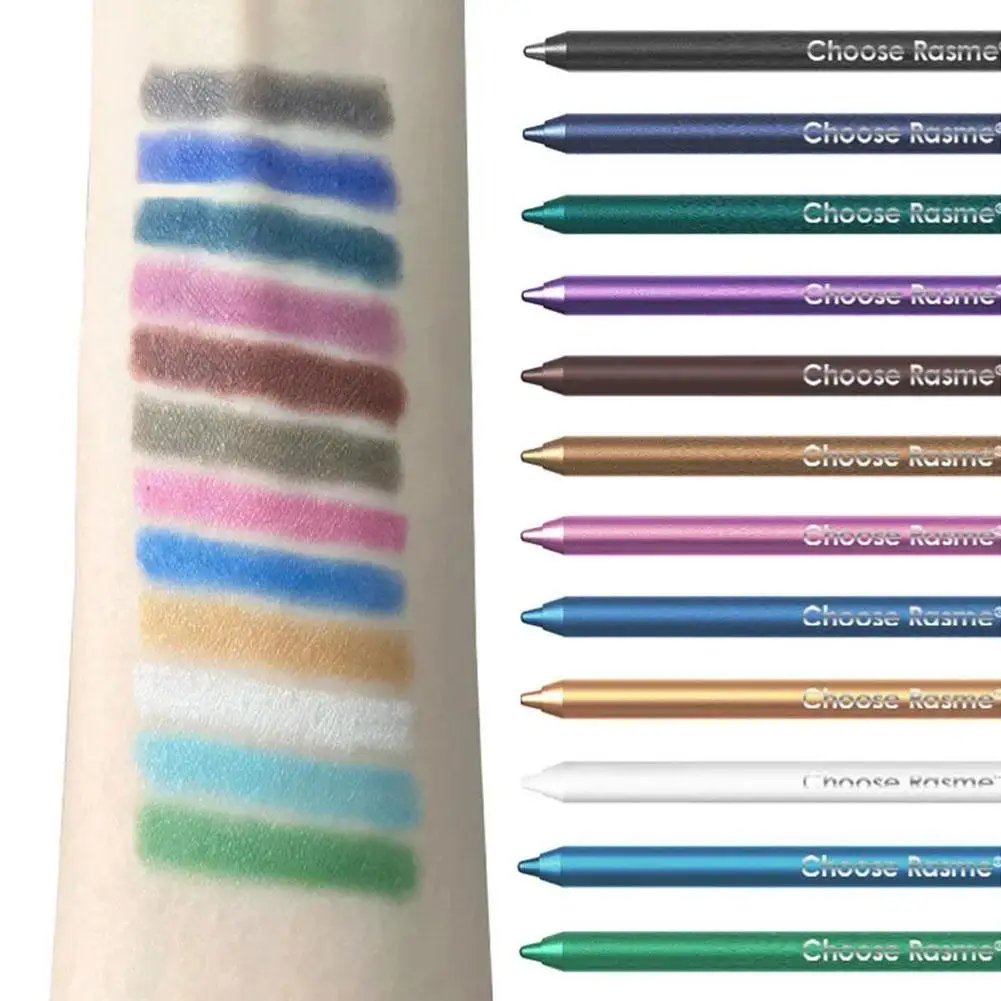 

Korean 12 Colors Pearlescent Lasting Eye Liner Pencil Colourful Pigment Waterproof Eyeliner Makeup Eye Cosmetics Eyeliner Pencil
