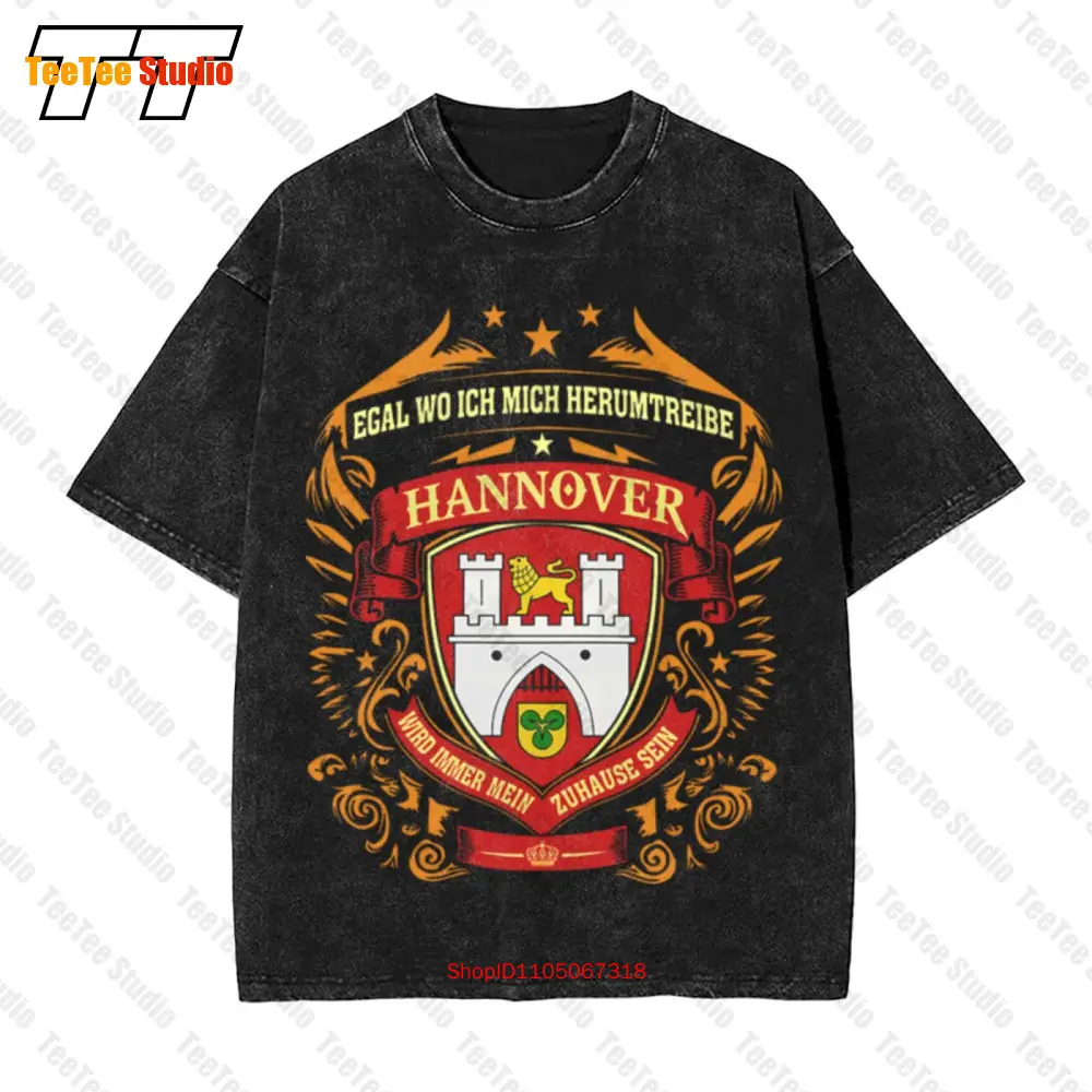 Egal Wo Ich Mich Herumtreibe Hannover Wird Immer Mein Zuhause Sein Vintage Oversized T-Shirt I93Y
