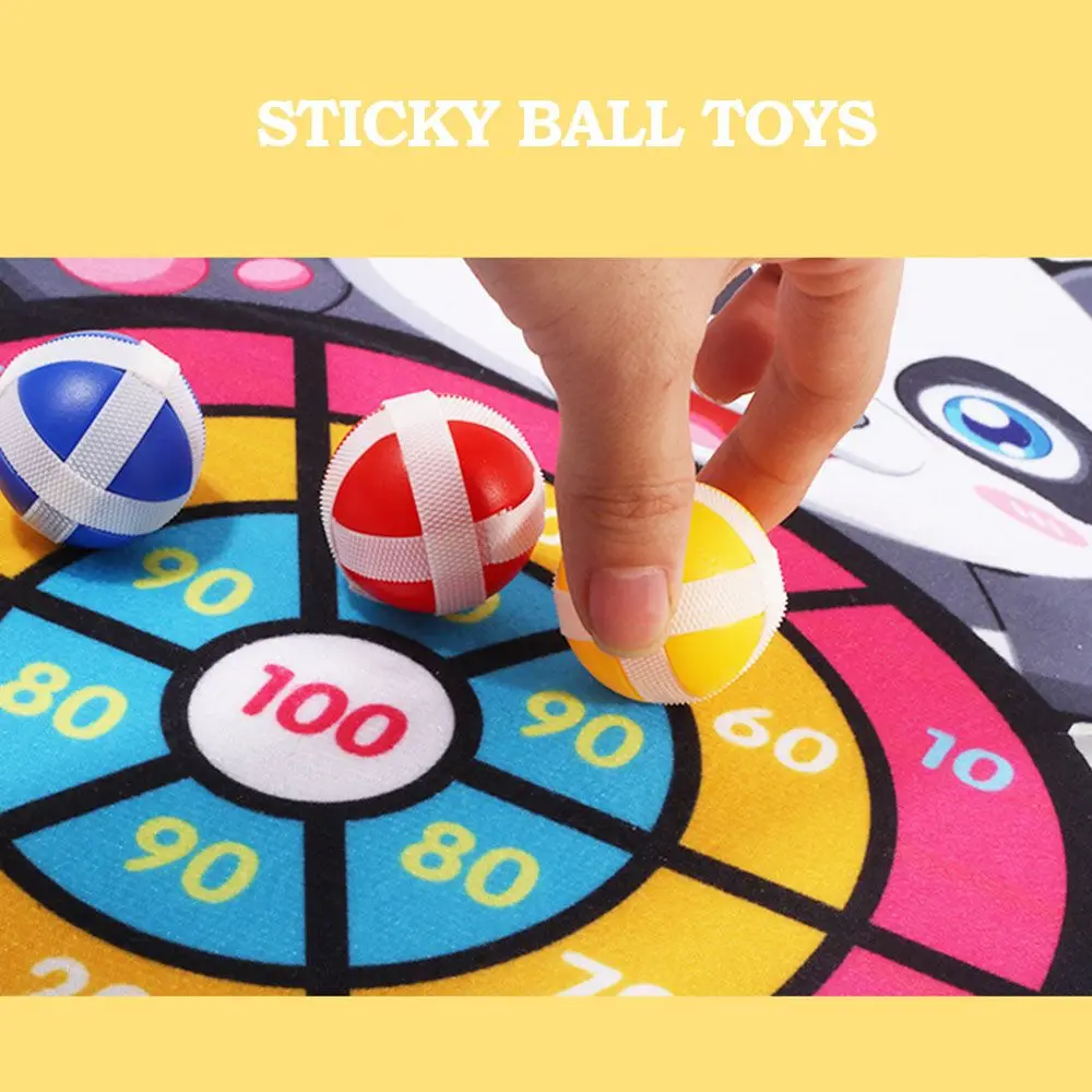 Interactive Classic Throw Dartboard Indoor Party Cloth Boys Girls  Gift Dart Board Game Sticky Ball  Target Sports Game