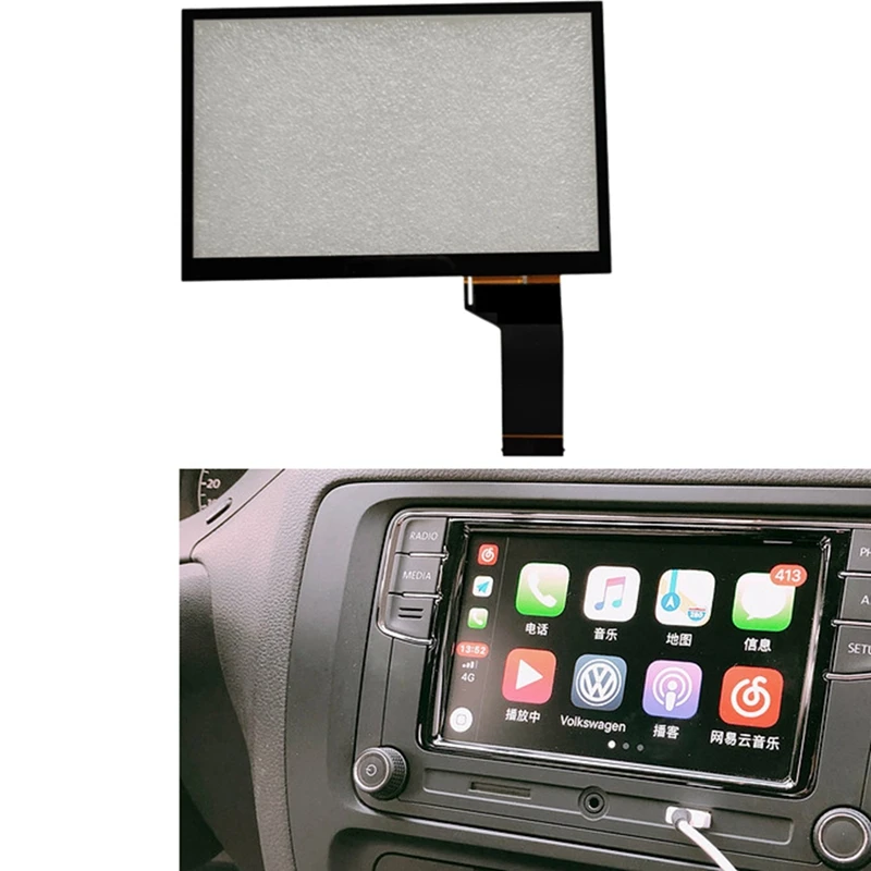 40Pin 6.5 Inch Press Screen Glass Digitizer For Tiguan CC Jetta Passat Caddy MIB200 DVD Audio Player GPS Navigation LCD