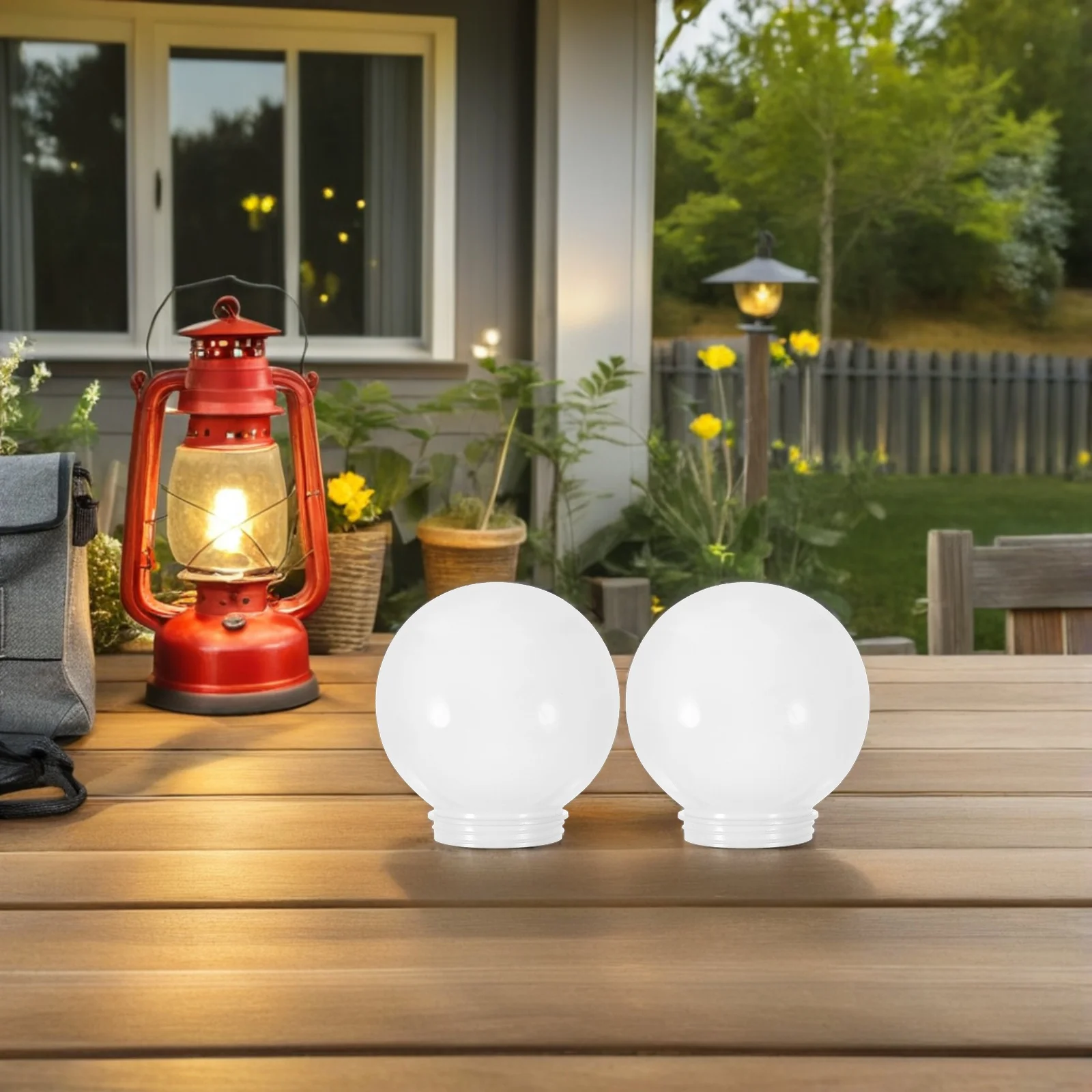 3 قطعة عاكس الضوء الكرة الاكريليك غطاء مصباح استبدال للسقف جدار ضوء الشارع في الهواء الطلق حديقة الشرفة فناء ديكور