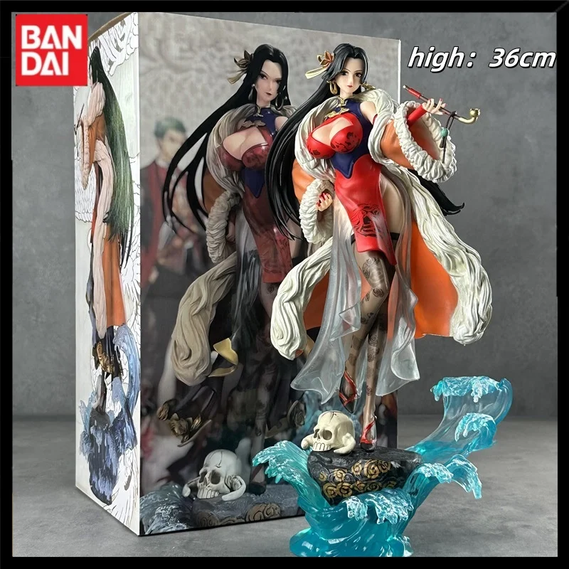 Hot 36cm Bandai One Piece Anime Figure Boa Hancock Sexy Cheongsam Model Pvc Cupboard Anime Toy Collection Christmas Present