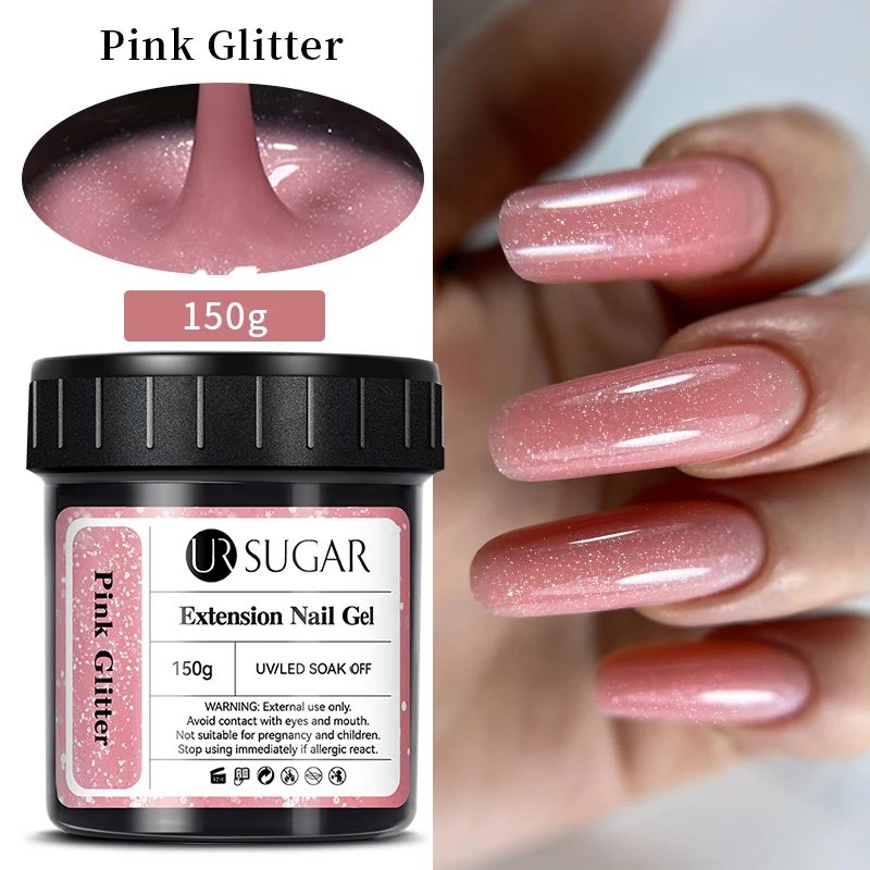 Ur Zucker 150g transparente Nagel verlängerung Gel Gelee weiß hellrosa Acryl Französisch Nail Art UV LED Gel semi permanente Maniküre