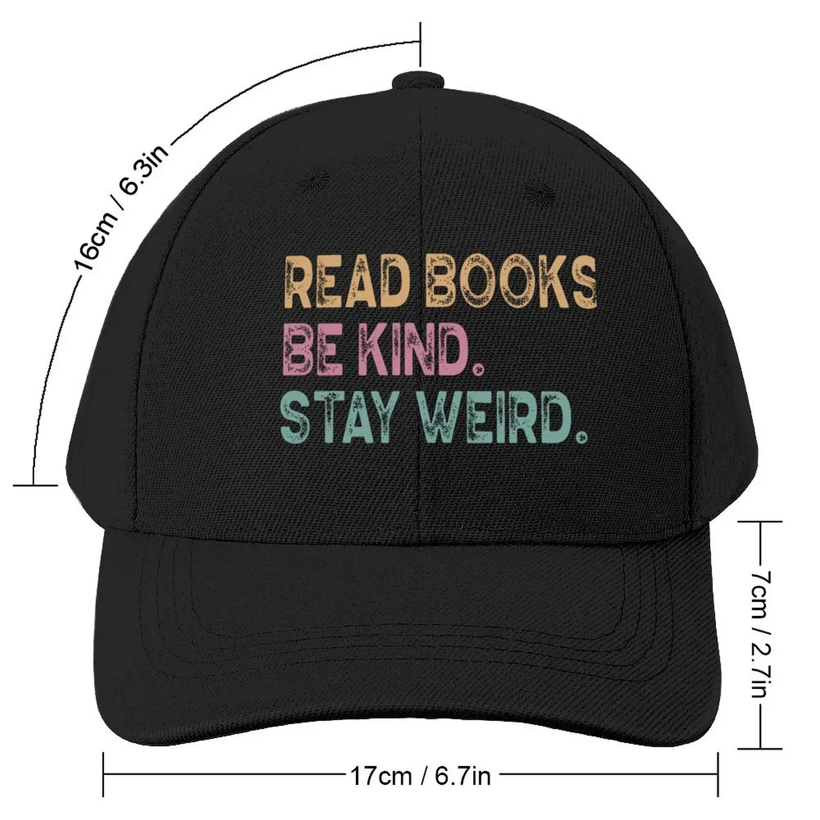 Read Books Be Kind Stay Weird Librarian Reader Teacher Book Lover Baseball Cap Icon Trucker Cap Women Hats Men's