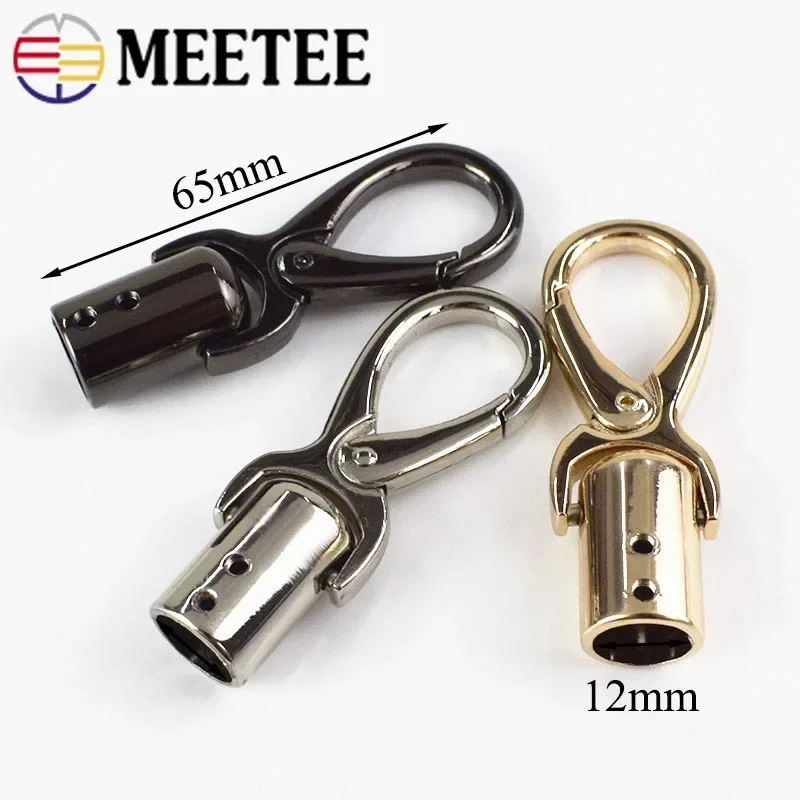 2/4/10pcs Meetee Bag Metal Buckles Tassel Cords Stopper Clasp Handbag Strap Belt Hanging Hook Buckle DIY Hardware Accessories