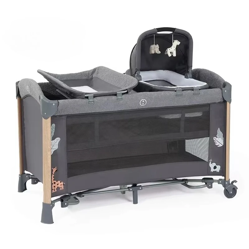 

Детская складная кроватка-манеж с москитной сеткой для новорожденных AP940S, 3-в-1, приставная к кровати, официальный магазин