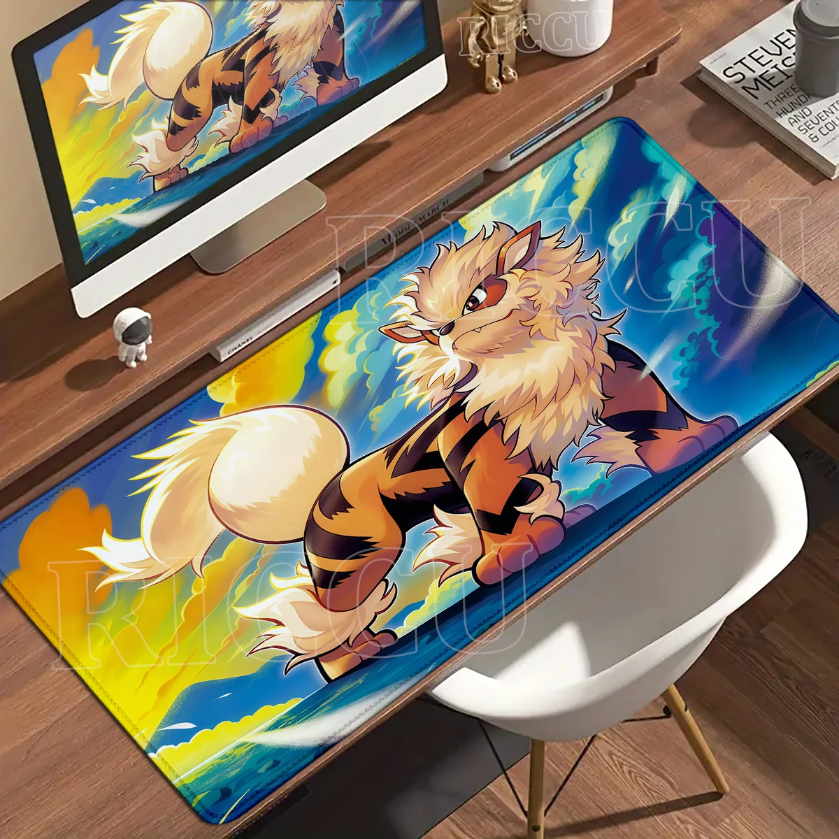 Pokemon Arcanine Mouse Pad Cute Anime Growlithe Desk Mat E-Sports Table Pad Office Laptop Non-Slip Mousepad Gamer PC Accessories