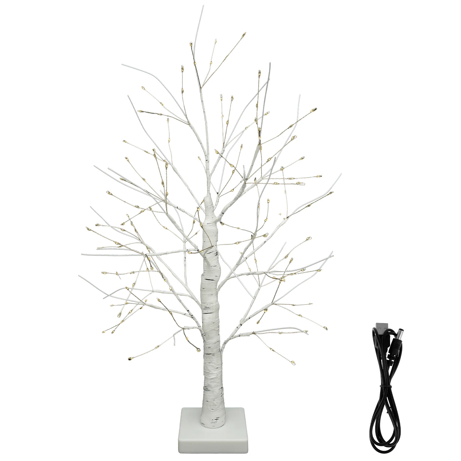 Led Birch Tree Light 144 Led Artificial Tree Lamp with Timer 24Inch Usb/Battery Operated Tabletop Birch Tree Light Decorative Di