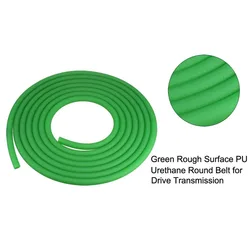 PU Solid Round Belts Polyurethane Drive Belting Diameters 2mm 3mm-15mm Belting Green for Conveyor Bonding Machine Dryer