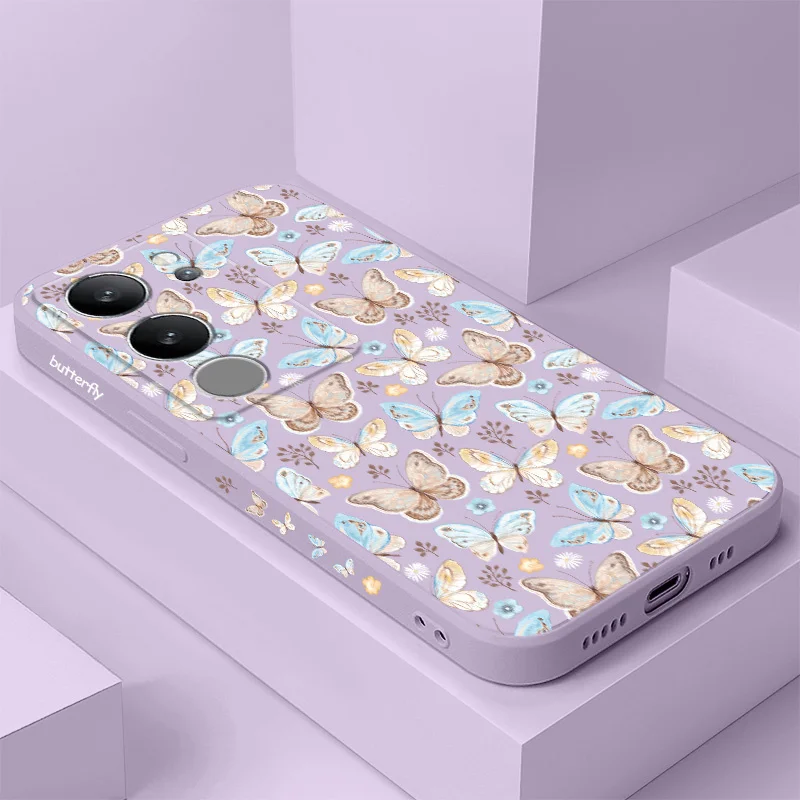 

Flying Butterfly Phone Case For VIVO V50 V40 V30 V29 V29E V27 V27E V25 V25E V23 V23E V21 V20 Y20 Y12 Y21 Y22 Y50 Y35 Pro 4G 5G