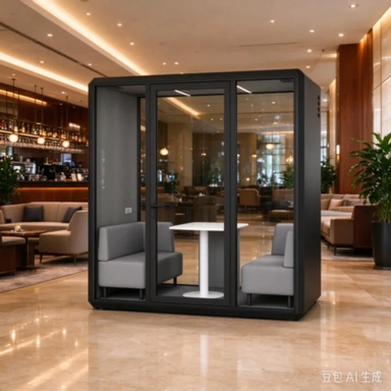 Soundproof Meeting Room Movable Multi-person Office Pod Office Meeting Booth Sofa Multiple Meeting Pods