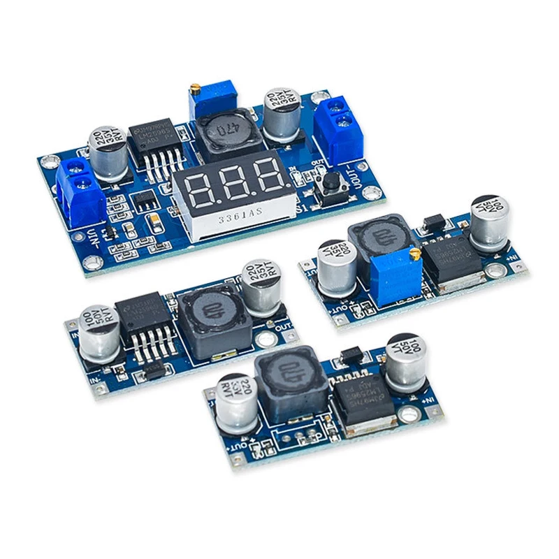 5Pcs LM2596S DC-DC Adjustable Step-Down 3-40V Voltage Regulator Power Supply Module LM2596 3A Buck Converter With Display