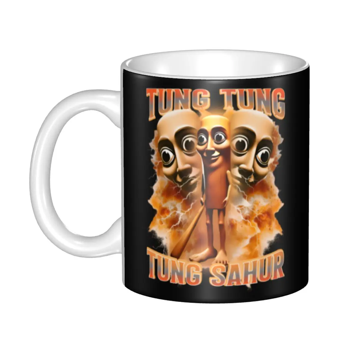 DIY شخصيات الدماغ الإيطالية مضحك ميمي أكواب السيراميك مخصص فنجان القهوة الإبداعية هدية