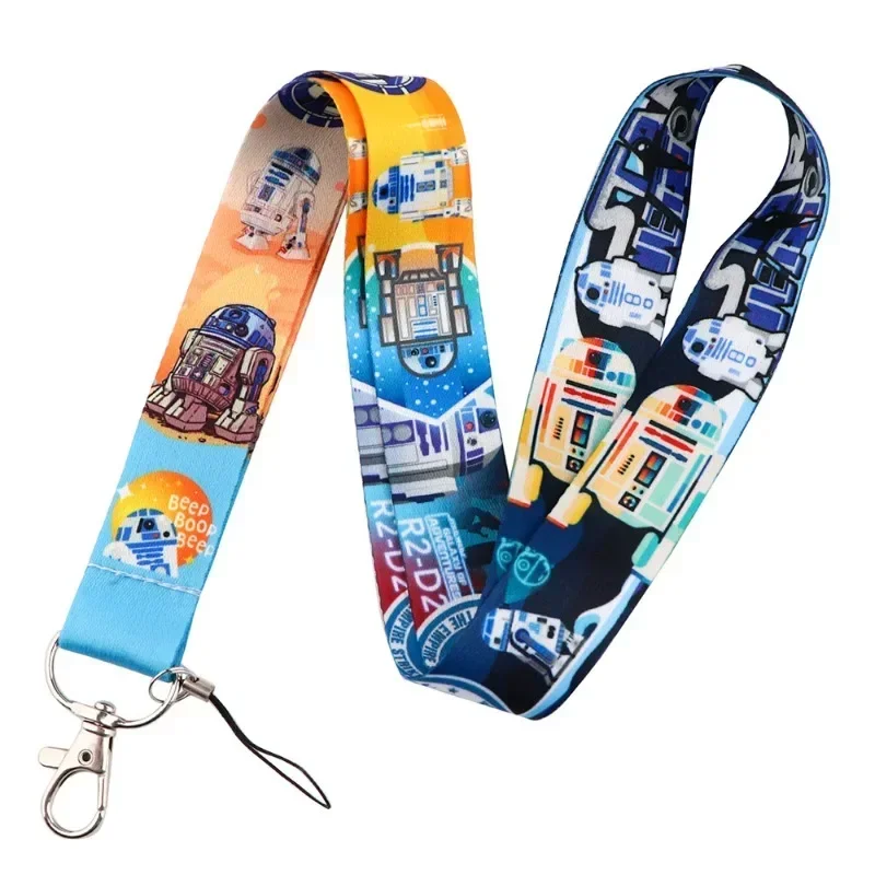 Star Wars Baby Yoda Lanyard for Keys Chain Cute Keychain Badge Holder ID Credit Card Pass Hang Rope Lariat Mobile Phone Charm