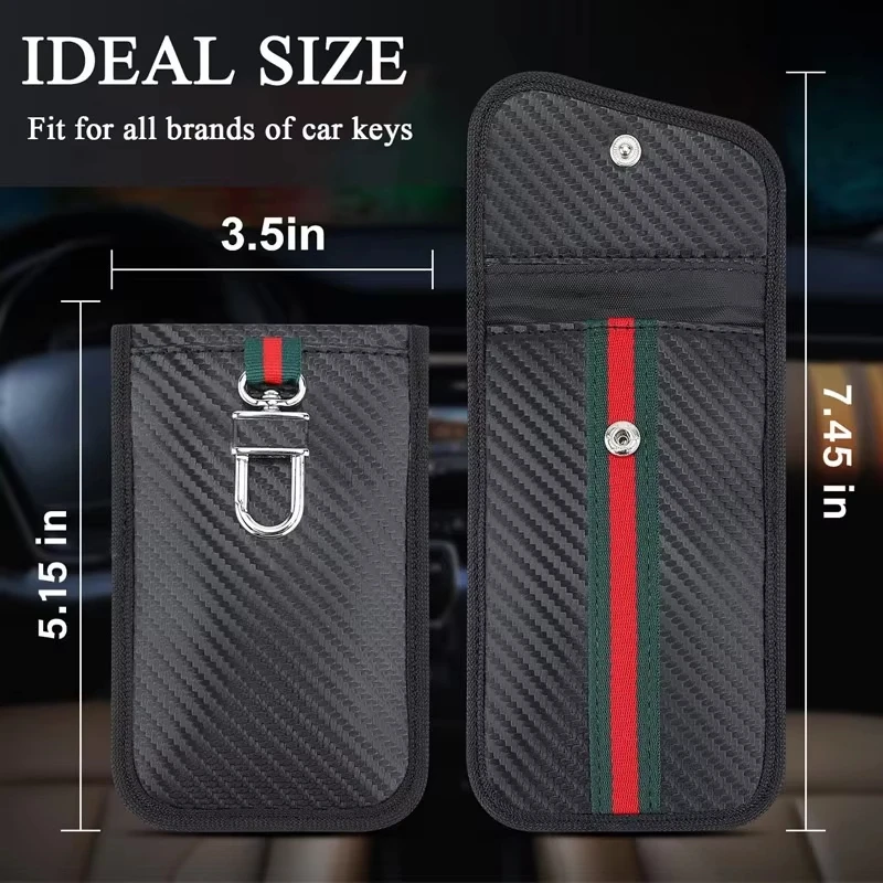 RFID Anti Theft Car Key Signal Blocking Pouch Keyfob Case For Subaru WRX Forester Outback Crosstrek Legacy Impreza Accessories view 5