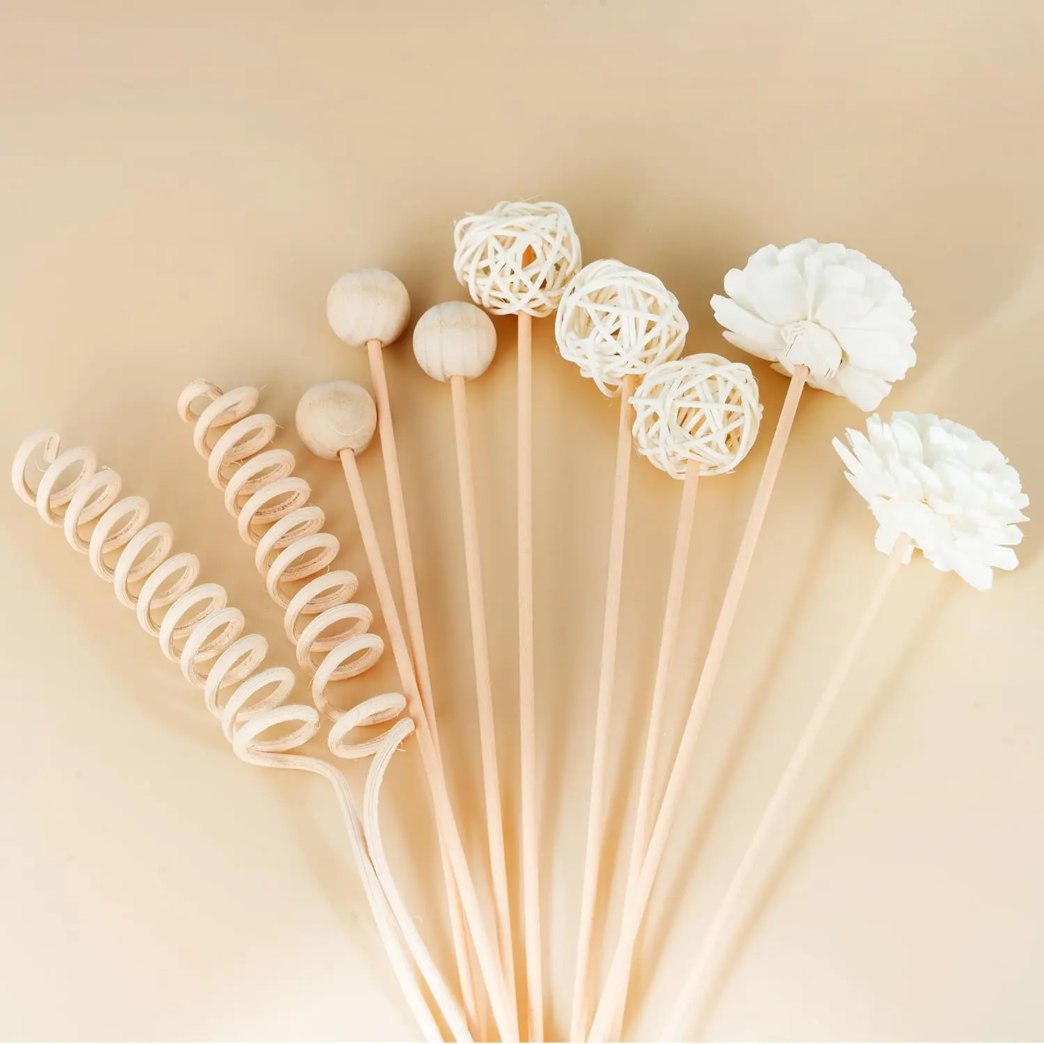 13pcs Reed Aroma Stick Expansion Stick, Natural Vine Flower Reed Aroma Burner Set, Aroma Burner Replacement Vine Strips