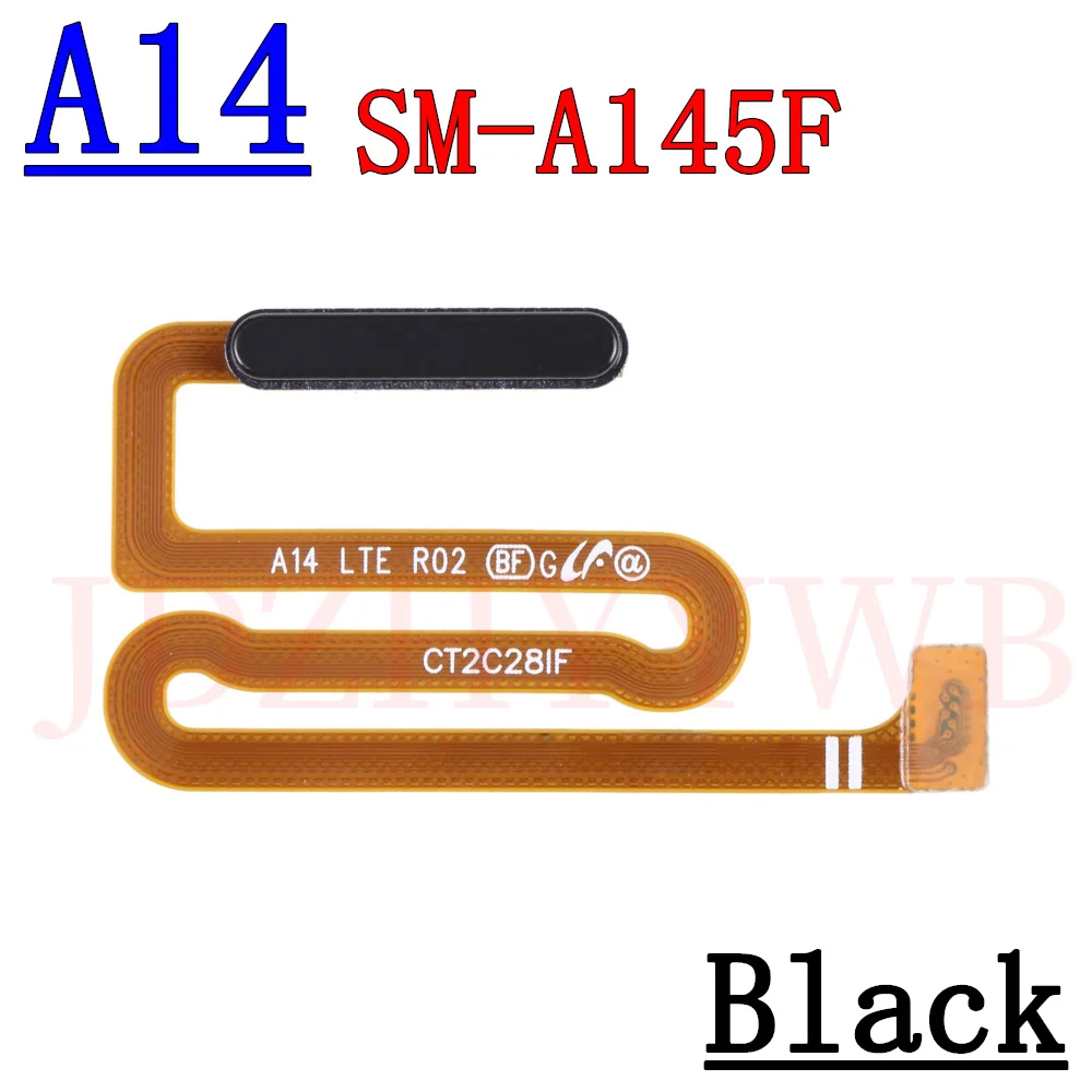 Return Key Fingerprint Sensor Flex Cable For Samsung Galaxy A14 SM-A145F A145P Replacement Home Button Finger Print Scanner