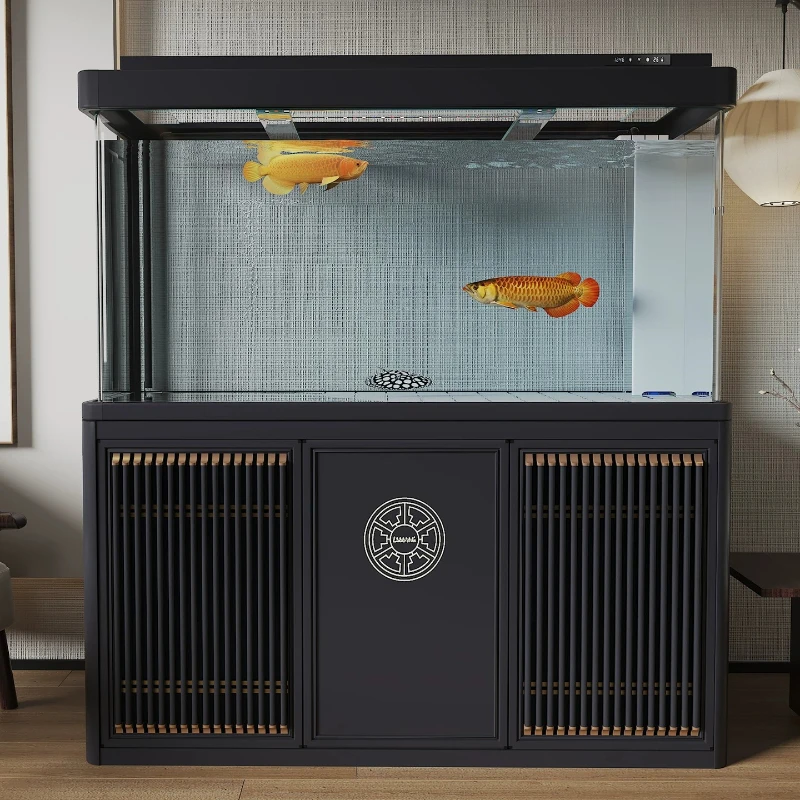 Floor-to-ceiling water-free self-circulating aluminum alloy bottom cabinet integrated with cabinet bottom filter