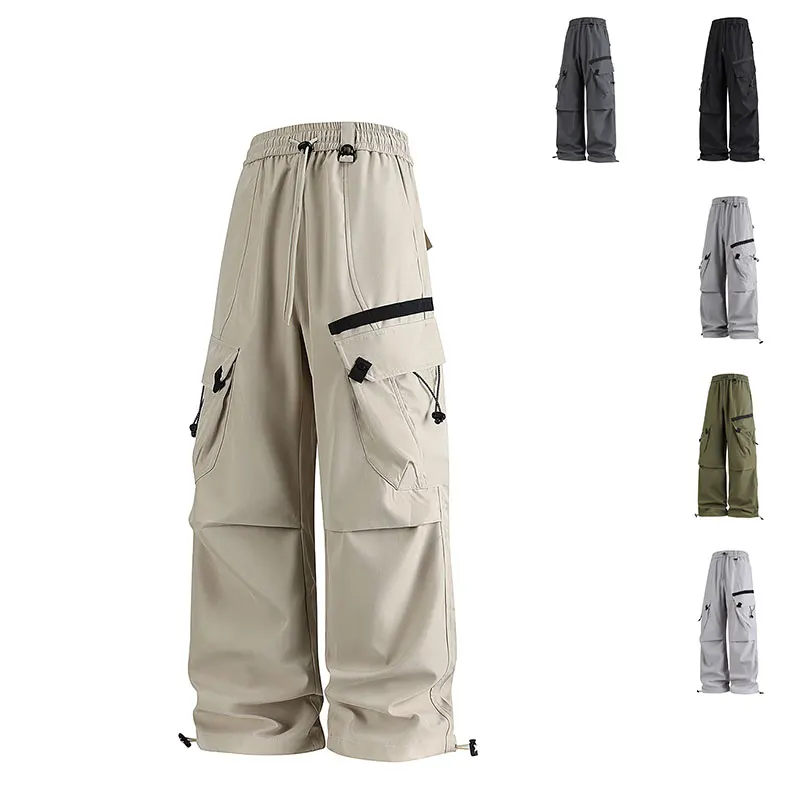 

Men Cycling Long Pants Casual Pant Fashion Loose Comfortable Multiple Pockets Pant Outdoor Fitness Running Casual Sport Trouser