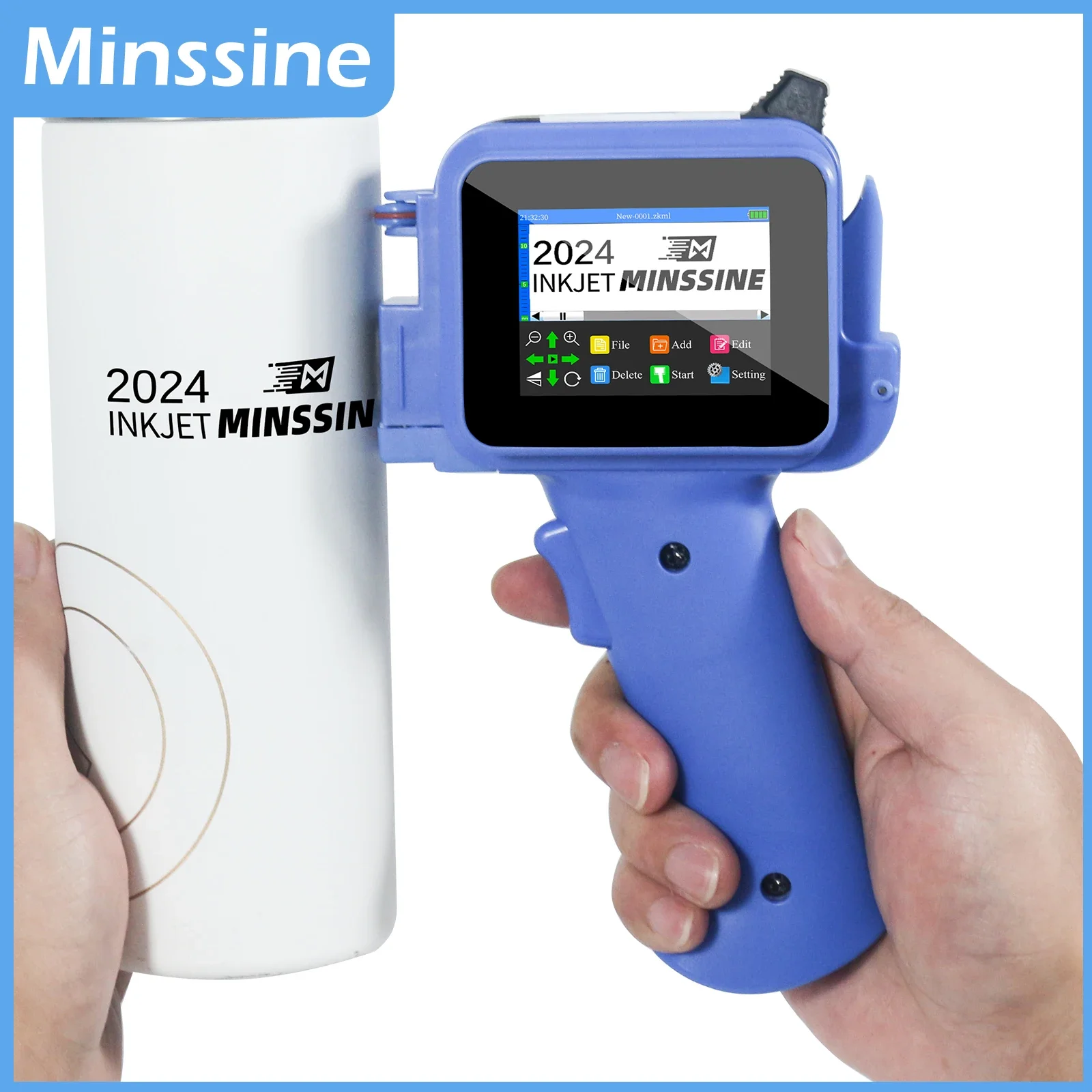 

New Mini Handheld Inkjet Printer 12.7mm for QR Barcode Batch Date Number Logo Expiry Date Coding Machine Non-encrypted Portable