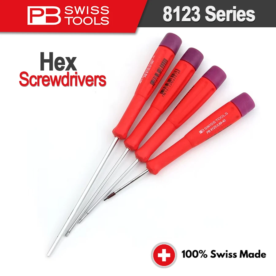 PB SWISS Hex Screwdriver Electronics Precision Screwdrivers with Turnable Head Micro Hexagon Socket Screws Repair Tool 8123