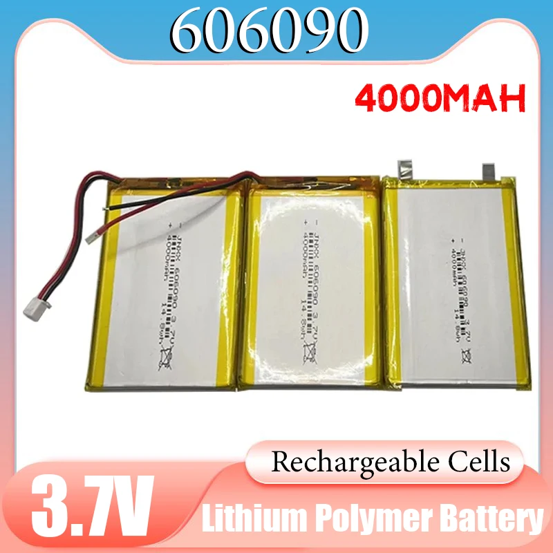 606090 3.7V 4000mAh Rechargeable Lithium Polymer Lipo Battery for Power Bank MP4 PSP PAD Mavigator Robot Tablet Laptop