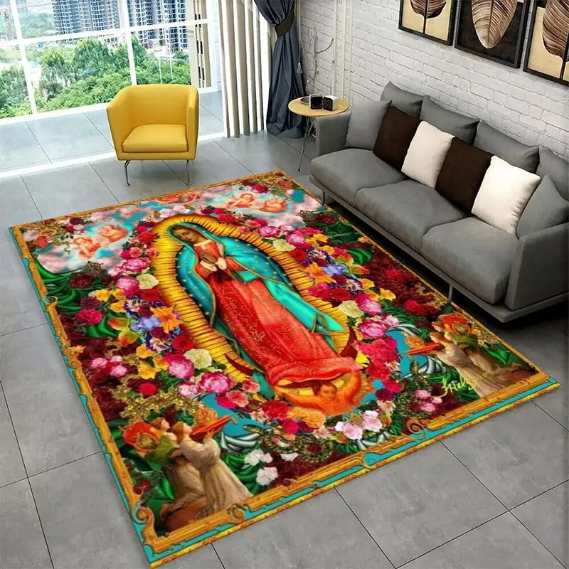 Virgin Mary Christian Faith Large Area Rug Non-slip Durable Carpet for Bedroom Living Room Sofa Doormat Home Decor Floor Mat - view 3