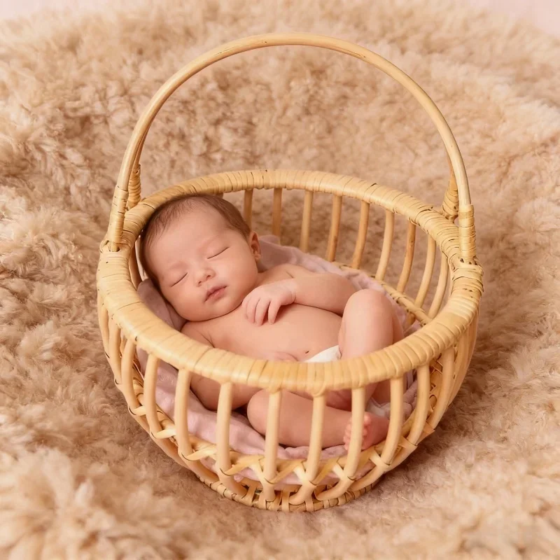 newborn-baby-photo-shooting-props-1pc-retro-rattan-round-basket-chair-posing-bed-studio-background-photography-accessories
