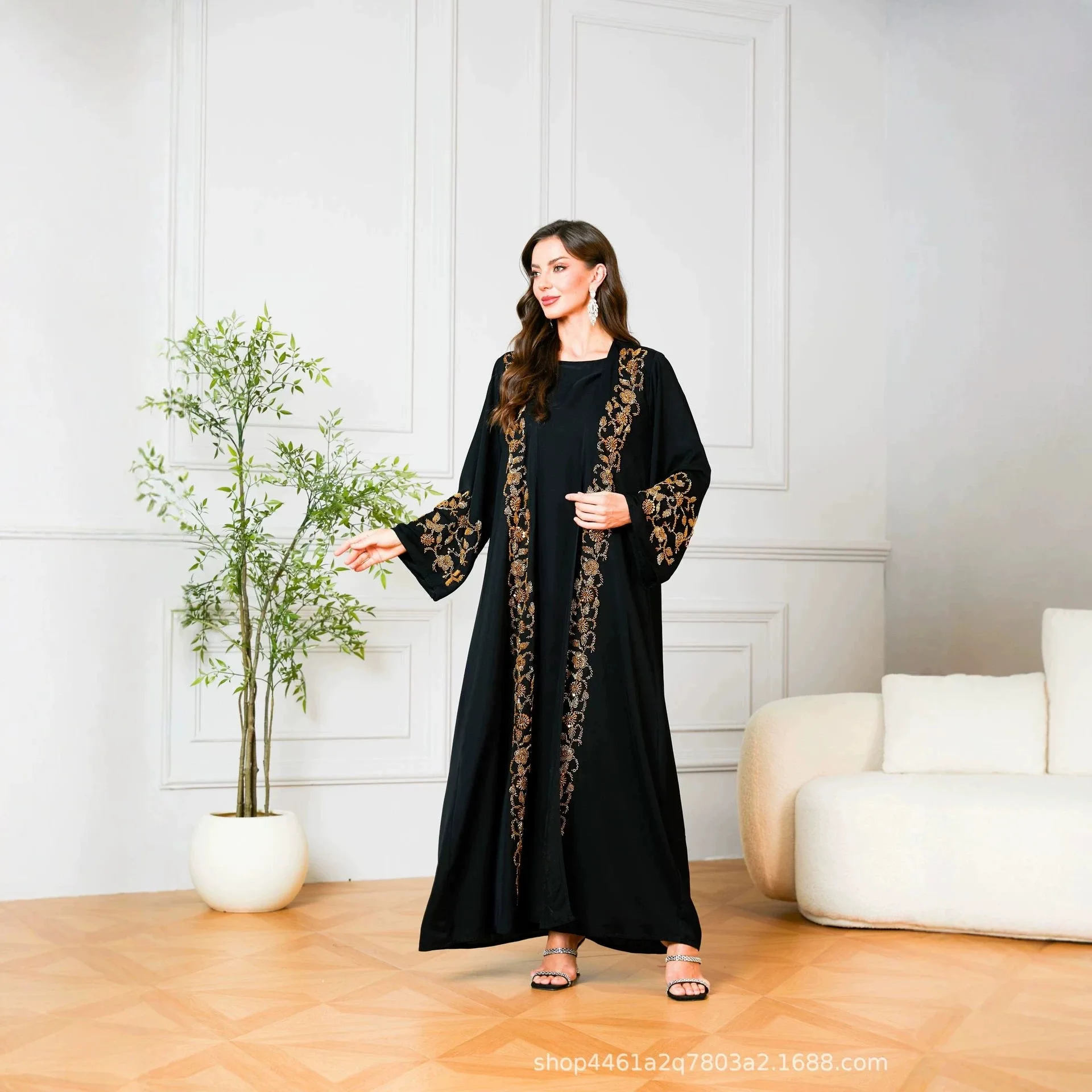 Women Traditional Dresses Abay - Embroidery Hijab 评论和价格