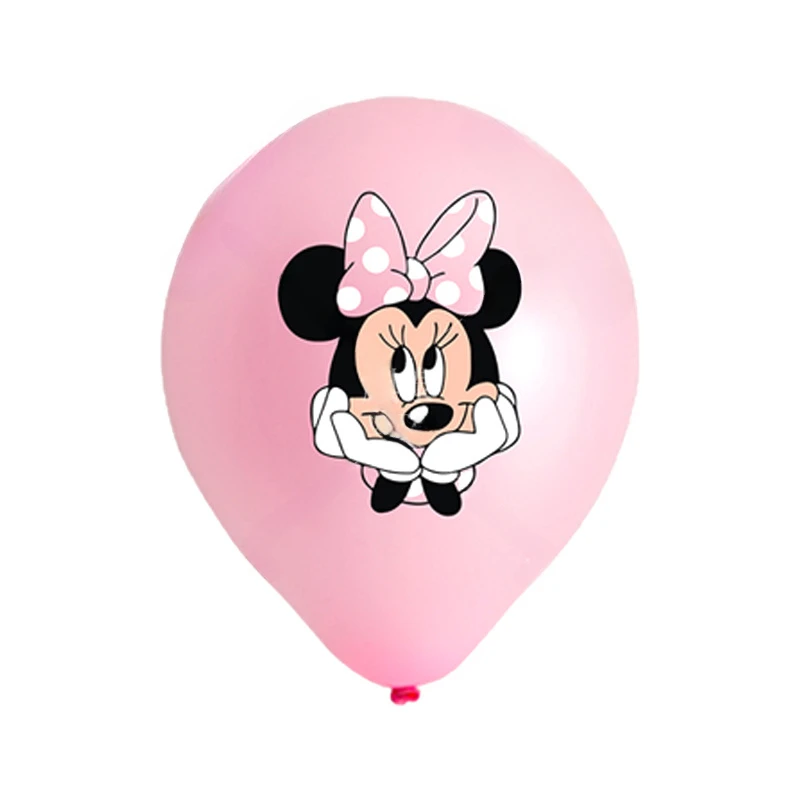 TureMouse-Ballon en latex Minnie rose, décorations de fête d\'anniversaire et de mariage, fournitures de fête, 12 po, ensemble de 18/20