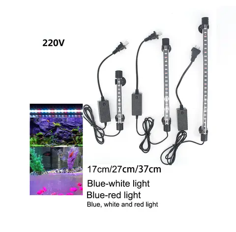 다채로운 수족관 조명, 물고기 탱크 잠수정 조명 램프, 방수 수중 LED 조명, 수족관 조명 M20