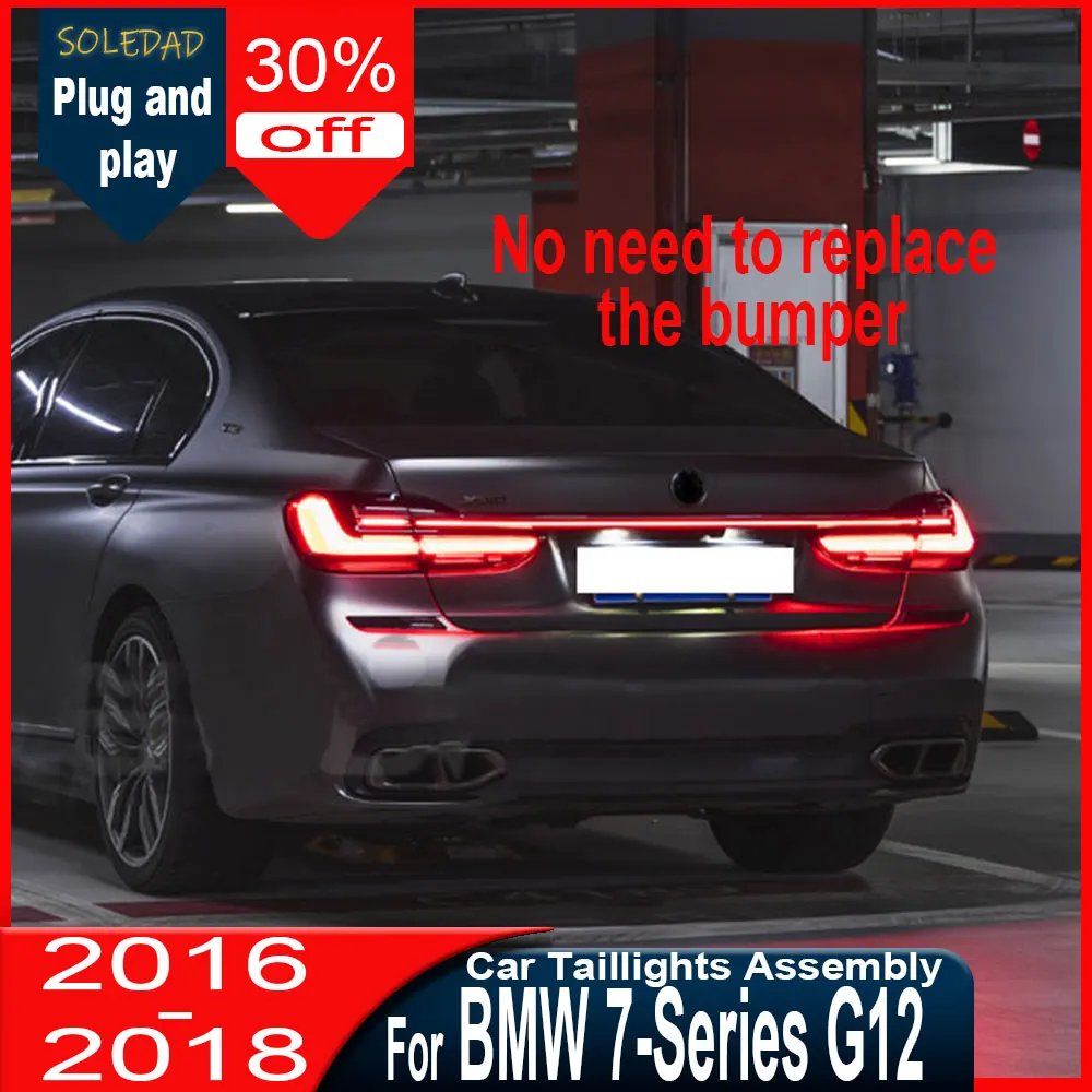 Car taillight Plug and play For BMW 7 Series G11 G12 Taillight 2016 2017 2018 Upgrade Modified to New DRL Dynamic Turn Signal