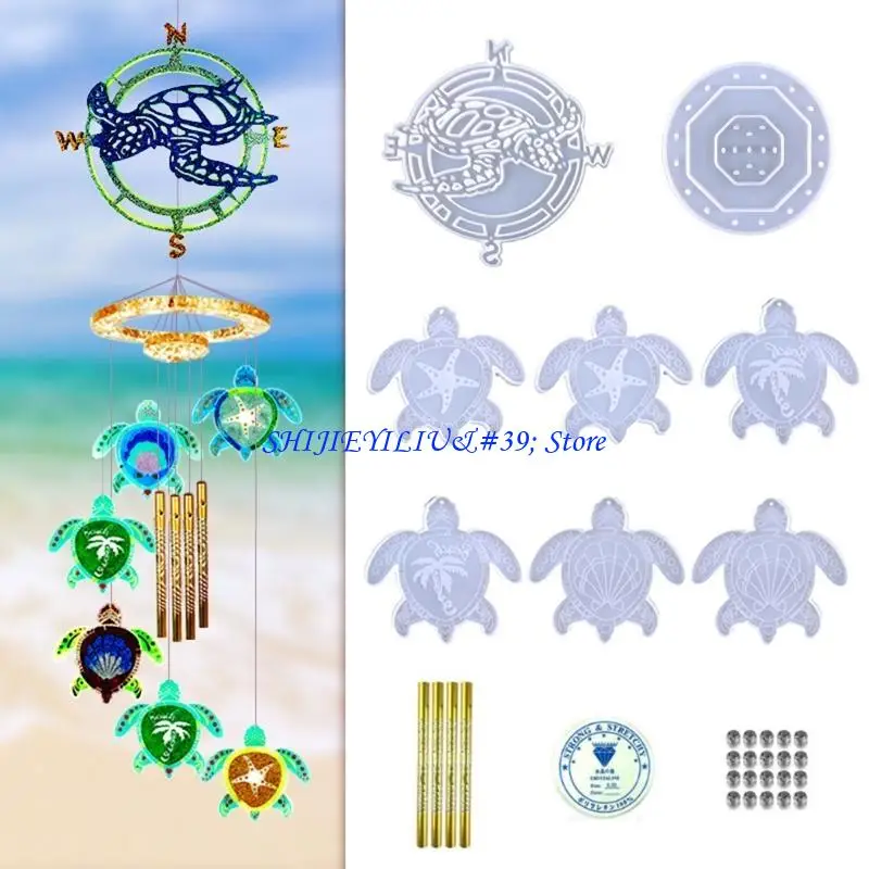 

E21F Wall Hanging Wind Mold DIY Epoxy Craft Necklace Keychain Jewelry Mold