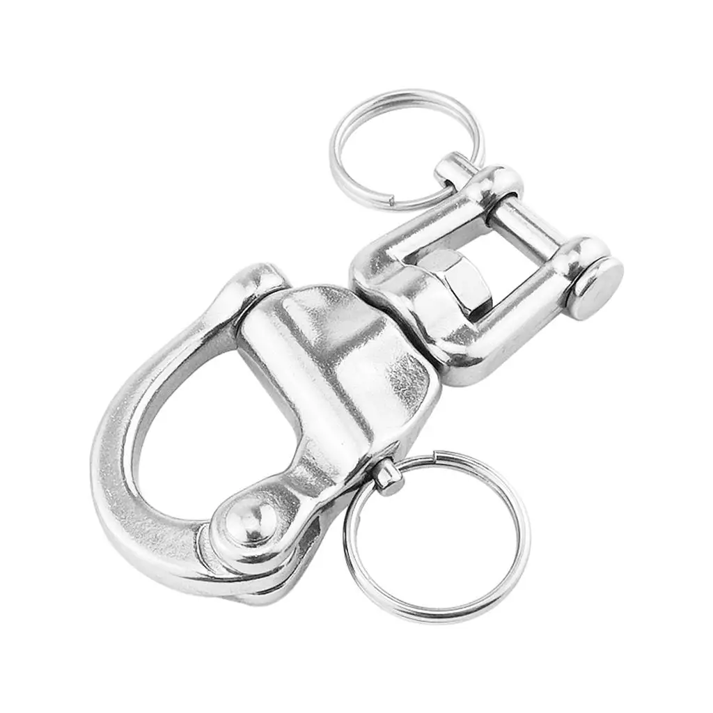 Swivel Eye Snap Shackle Anchor Rigging 316 Stainless Steel Quick Release Eye Bail for Marine/Boat/Sailing/Yacht