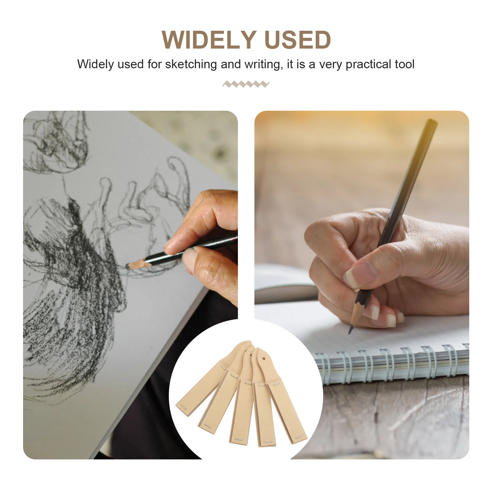 

5pcs Pencil Tip Sandpaper Board Safe Durable Material Sketch Drawing Writing Tool For Children Students Artists Beginners