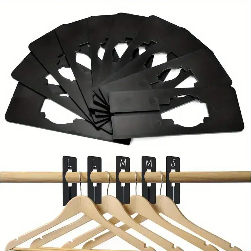 

10pcs Closet Clothing Size Dividers Reusable Hangers Dividers Organizers Garment Sorting For Clothing Store Separators Rack