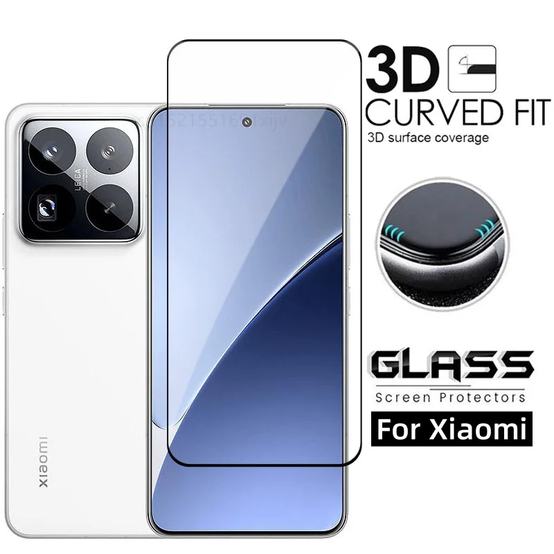 

Full Cover Glass For Xiaomi 15 Pro Screen Protector Xiaomi 15 Pro Tempered Glass 3D Protective Phone Film For Xiaomi 15 Pro