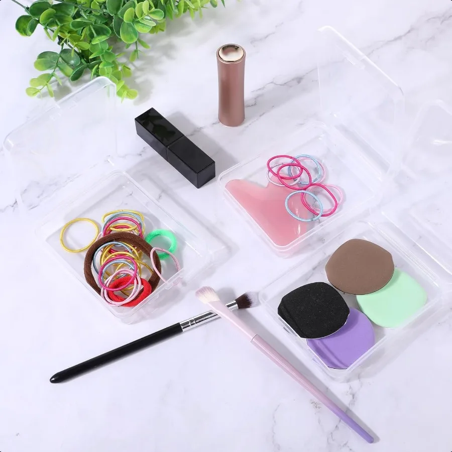 กล่องใส่ทิปสำหรับเดินทาง 3 ชิ้น กล่องใส่ทิปพกพาสำหรับเดินทาง ที่ใส่แผ่นสำลีขนาดพกพา กล่องใส่ทิปสำหรับเครื่องสำอาง กล่องใส่ฟองน้ำสำหรับเครื่องสำอาง