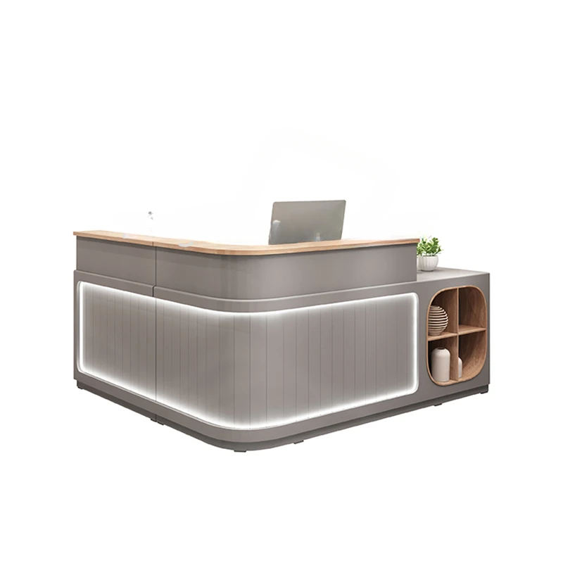 White Counter Reception Desks Display Modern Reception Desk Checkout Standing Clinic Comptoir Magasin Beauty