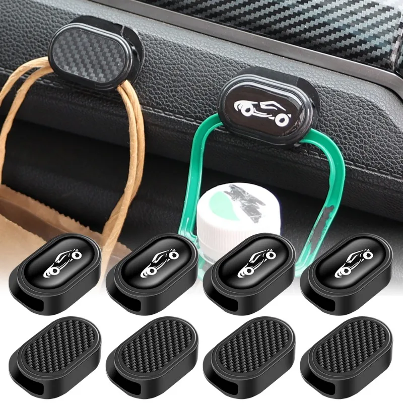 Car Hooks Interior Storage Holder for USB Cable Headphone Key Self-Adhesive Dashboard Wall Hanging Hook Auto Accessories