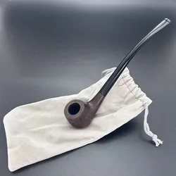 1pcs Handmade Natural Ebony Wood Pipe Durable Sandalwood Tobacco Smoke Pipes With Pipe Bag