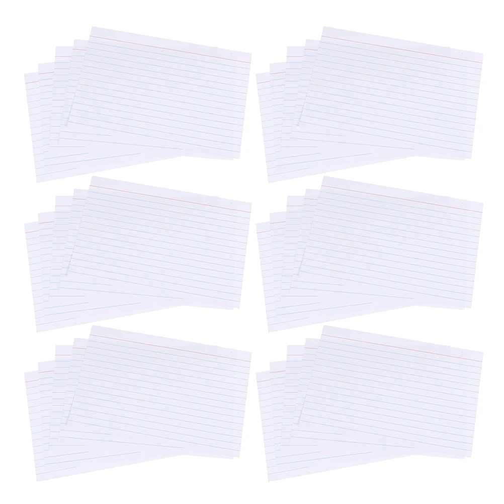 200 Pcs Ordinary Index Card Student Lined Flashcards 200g Paper Blank for Revision