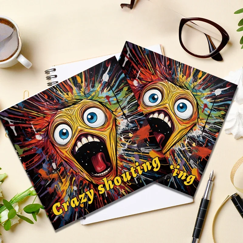 Popular Coloring Graffiti Painting Figures with Patterns Fill in The Color Book Solid Color Adult General Thickening